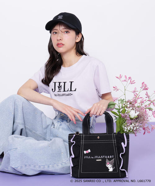 JILL by JILLSTUART ブラックデニムストーン付きトートバッグ ジル スチュアート JILL STUART アート トートバッグ フリル