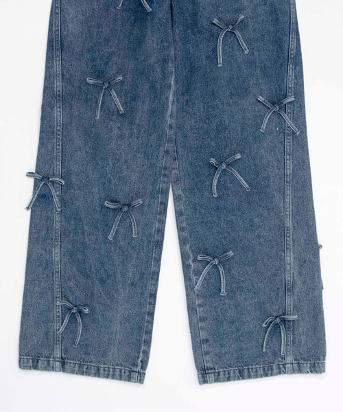 [MAISON SPECIAL] обработка Denim брюки 38 голубой женский 