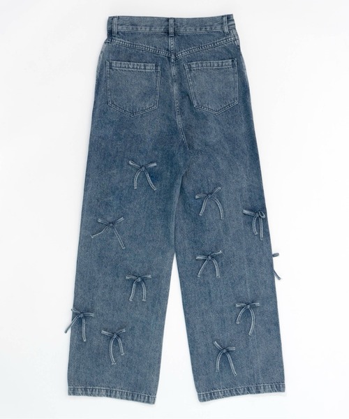 [MAISON SPECIAL] обработка Denim брюки 38 голубой женский 