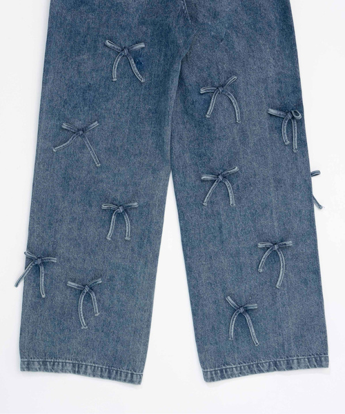 [MAISON SPECIAL] обработка Denim брюки 38 голубой женский 