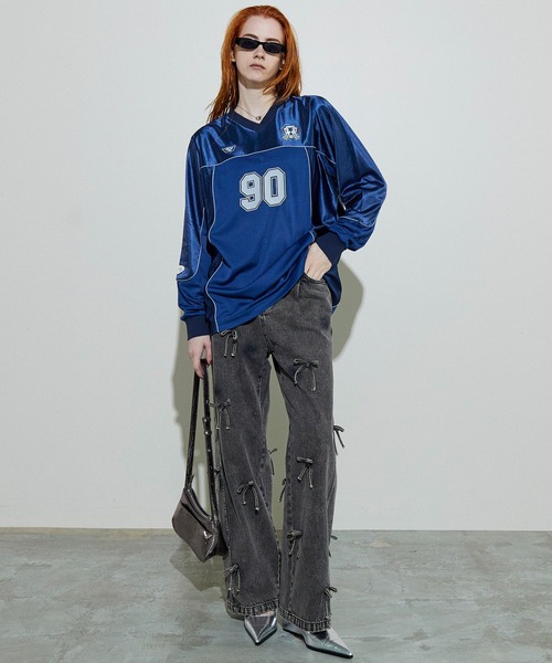 [MAISON SPECIAL] обработка Denim брюки 38 голубой женский 