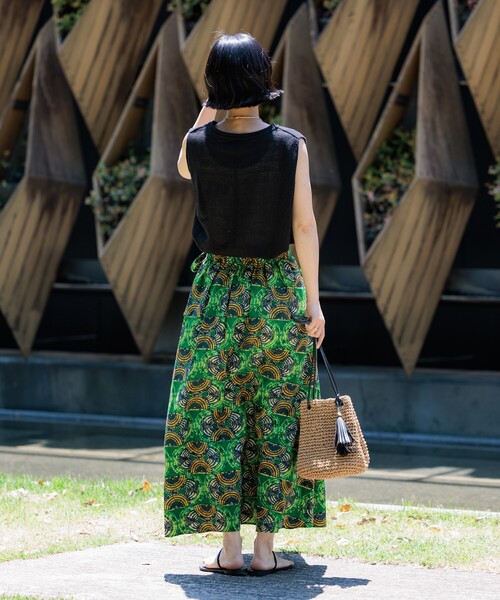 インドネシア オールド　BATIK 巻きスカート インドネシアバティックのスカート ロングスカート（マキシ丈
