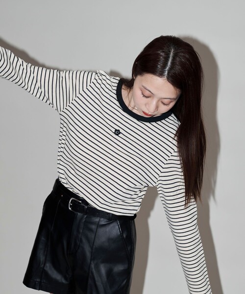 PUBLUX 「PUBLUX」 長袖カットソー「MARY QUANTコラボ」 フリ