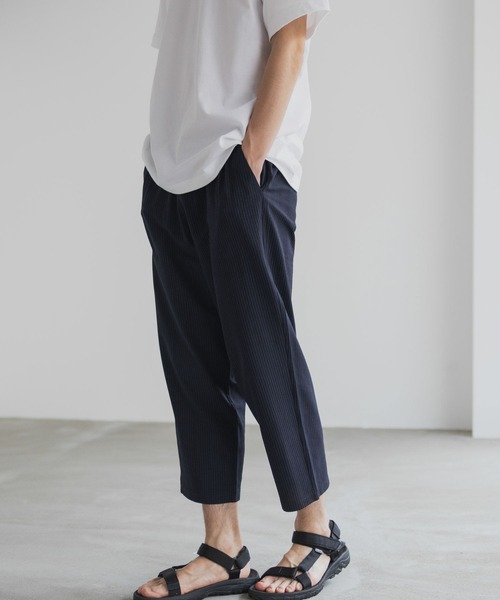 パンツ NAVY サッカー生地 アンクルパンツ メンズ レディース | NAVY（ファッション） | 03