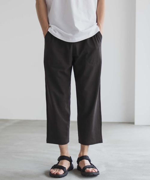 パンツ NAVY サッカー生地 アンクルパンツ メンズ レディース | NAVY（ファッション）