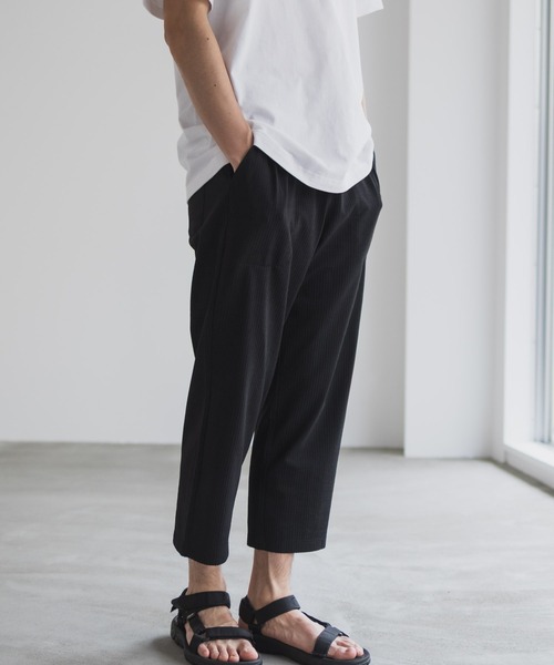 パンツ NAVY サッカー生地 アンクルパンツ メンズ レディース | NAVY（ファッション） | 01