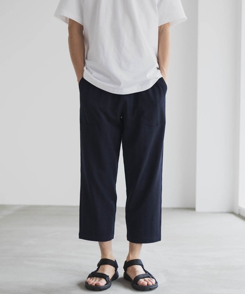 パンツ NAVY サッカー生地 アンクルパンツ メンズ レディース | NAVY（ファッション） | 15