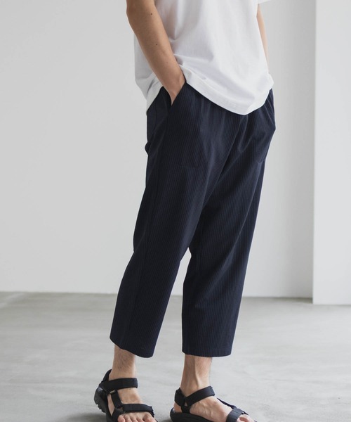 パンツ NAVY サッカー生地 アンクルパンツ メンズ レディース | NAVY（ファッション） | 16