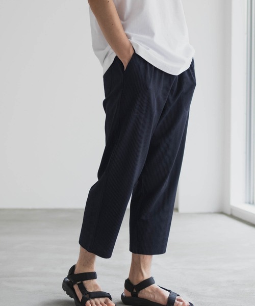 パンツ NAVY サッカー生地 アンクルパンツ メンズ レディース | NAVY（ファッション） | 17
