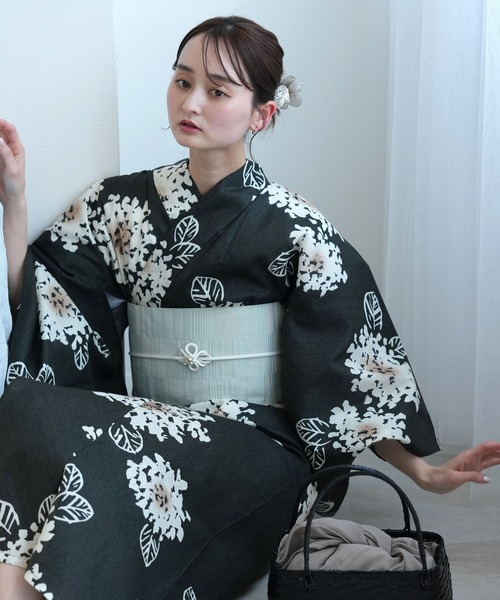 浴衣　utatane utatane 浴衣 ひとりで着れる！かんたん二部式浴衣セット 国内