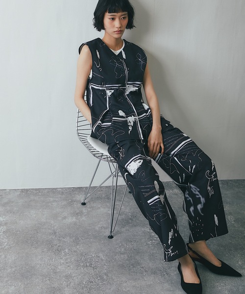 ベスト ジレ 花柄ペプラムベスト レディース : ZOZOTOWN Yahoo