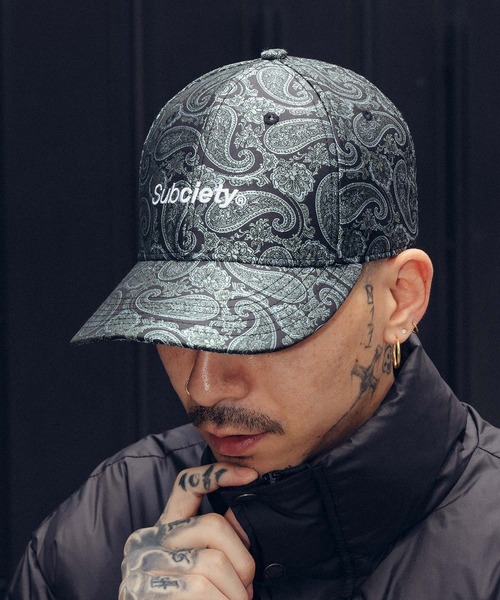 帽子 shudy Subciety（サブサエティ） キャップ 帽子 Paisley jacquard cap メンズ
