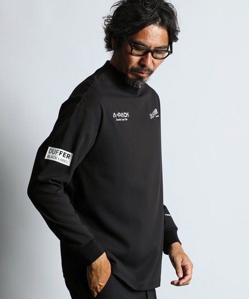 TEE IT UP! THE STREET モックネック ブラック The DUFFER of ST.GEORGE（ザダファーオブセントジョージ） tシャツ