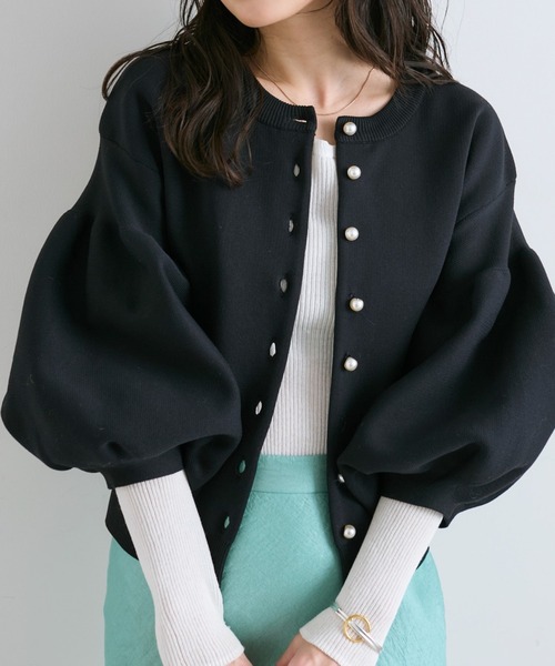 「La boutique BonBon」 カーディガン FREE ネイビー レディース