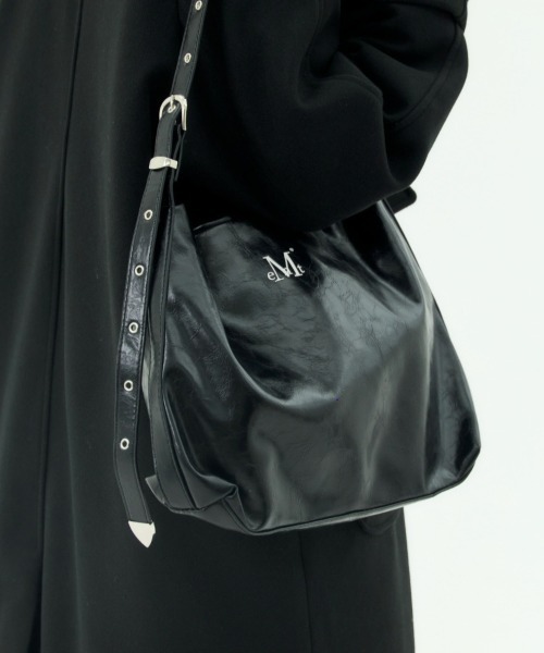 ☆韓国☆［MUCENT］WESTERN LEATHER SHOULDER BAG BLACK MUCENT ショルダーバッグ バッグ 「MUCENT」ウェスタン レザー