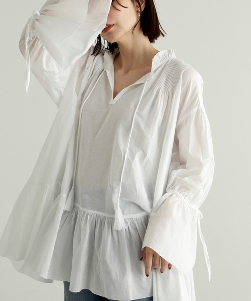 「JILL STUART」 長袖ブラウス FREE ホワイト レディース