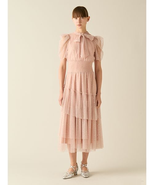 FURFUR（ファーファー） ドレス 「限定サイズ」ハーフスリーブラメ