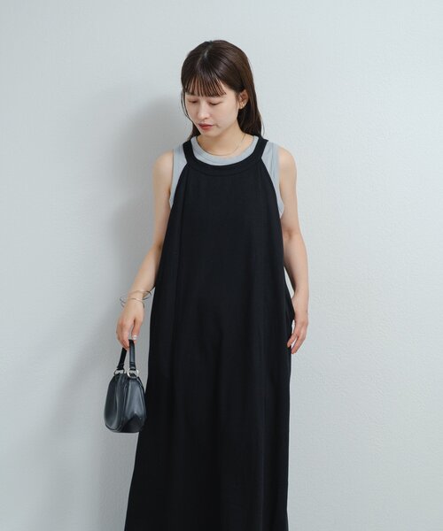 ackaワンピースブラックサイズ2 Acka.（エーシーケーエー）sheer over one-piece（ブラック/2