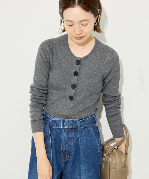 【今期新作】SLOBE IENAプルオーバー SLOBE IENA ニット セーター スイビリブヘンリープルオーバー