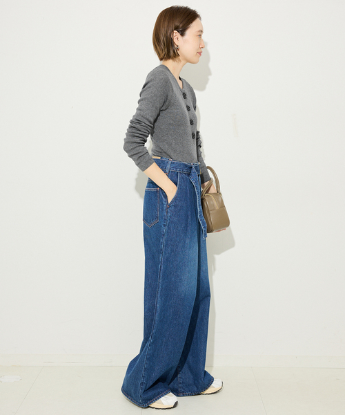 ♡スローブイエナ　ロングスリーブニットプルオーバー SLOBE IENA（スローブイエナ） ニット セーター スイビリブヘンリー