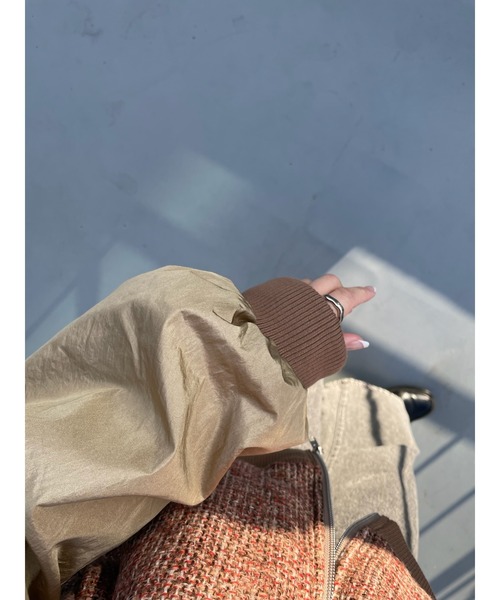 「ap retro」 ジップアップブルゾン FREE ベージュ レディース_画像8