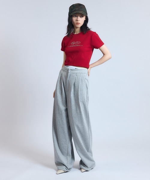 【ACLENT】J/Wダメージスウェットパンツ J/Wダメージスウェットワイドパンツ｜ACLENT（アクレント）
