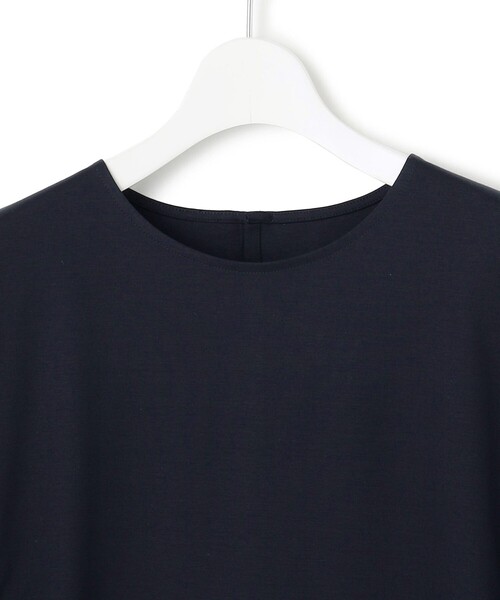 tシャツ 「汗じみ防止加工」スカーフプリントコンビ フレンチスリーブ