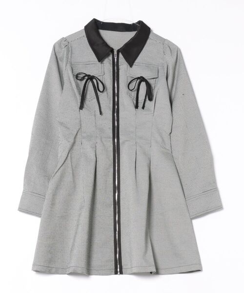 one way（ワンウェイ） ワンピース 長袖フロントジップワンピース