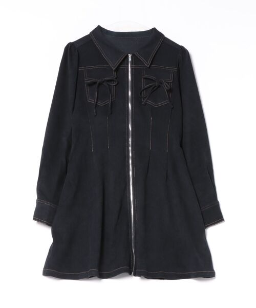 one way（ワンウェイ） ワンピース 長袖フロントジップワンピース