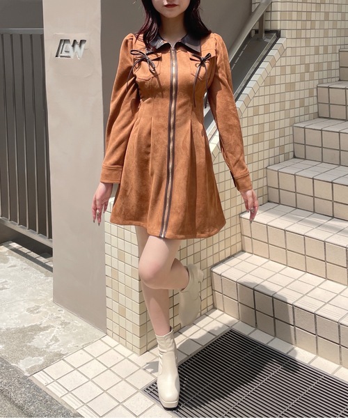 ONEWAY ワンピース one way ワンピース 長袖フロントジップワンピース : ZOZOTOWN