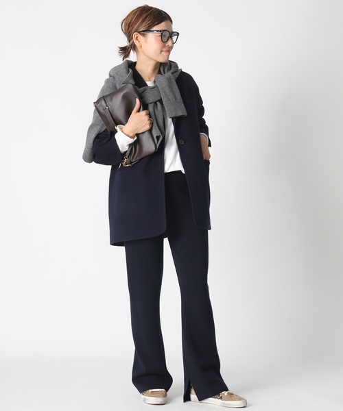 「Deuxieme Classe」 イージーパンツ 36 ネイビー レディース_画像4