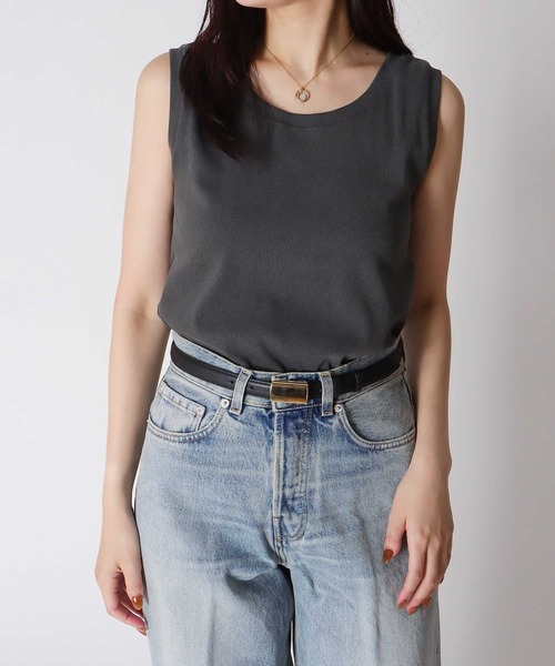タンクトップ ノースリーブ pigment back charm tank(ピグメントバックチャームタンクトップ) レディース