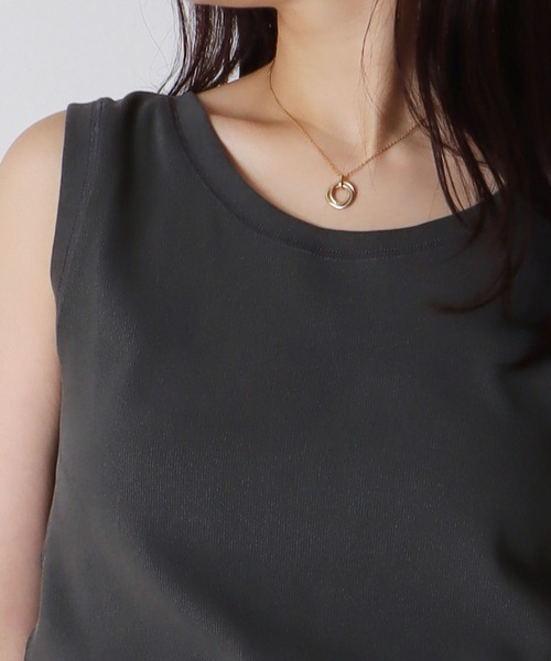 DRESSLAVE タンクトップ ノースリーブ pigment back charm tank