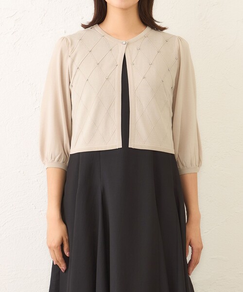 TO BE CHIC（トゥー ビー シック） カーディガン ダイヤビジューボレロ