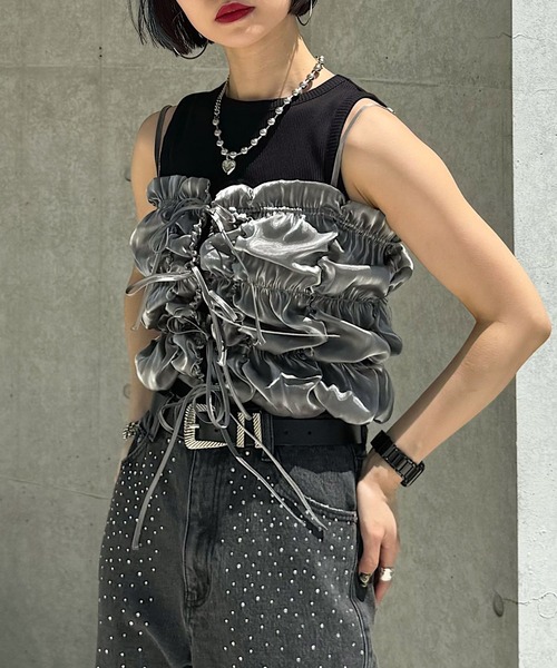 PAGEBOY（ページボーイ） キャミソールブラウス FREE シルバー