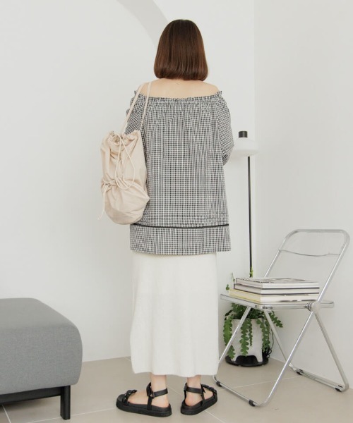 「flower」 7分袖ブラウス FREE ブラック レディース_画像7