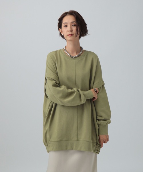 LEPSIM（レプシィム） tシャツ バックギャザーチュニックAW 582448