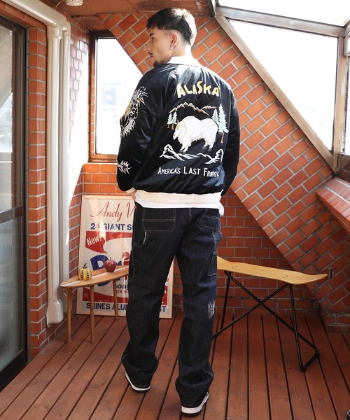 HOUSTON スカジャン X-LARGE HOUSTON（ヒューストン） スカジャン X-LARGE ネイビー メンズ