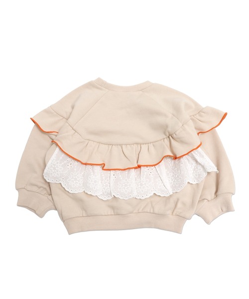 chil2 トレーナー レースフリル裏毛トレーナー キッズ 子供服 女の子