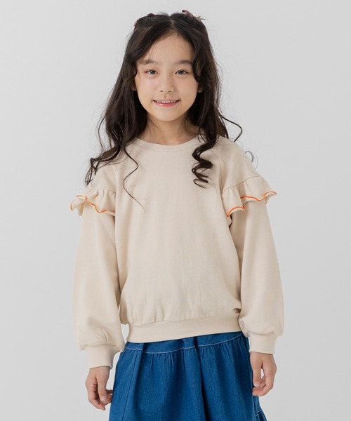 chil2 トレーナー レースフリル裏毛トレーナー キッズ 子供服 女の子