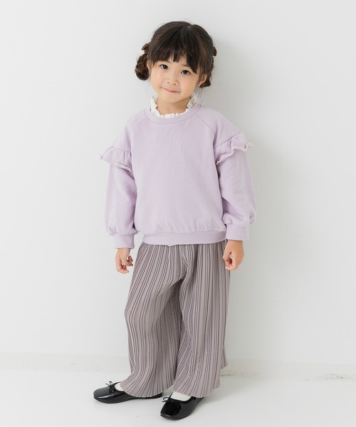 chil2 トレーナー レースフリル裏毛トレーナー キッズ 子供服 女の子
