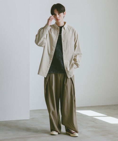 RAGEBLUE（レイジブルー） スラックス ツータック/ベルト付きワイド