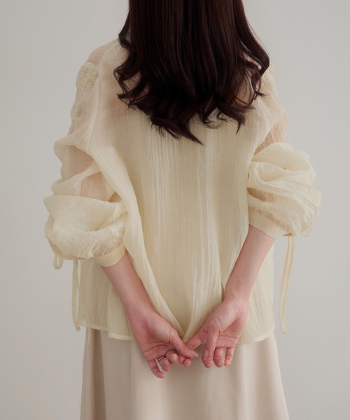 「CENEA」 長袖ブラウス X-LARGE ホワイト レディース_画像5