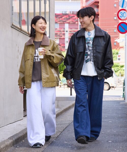 CIAOPANIC TYPY レザージャケット ライダース 「ユニセックス」襟ボア