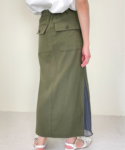 「TEVALT」 ロングスカート 38 キャメル レディース_画像5