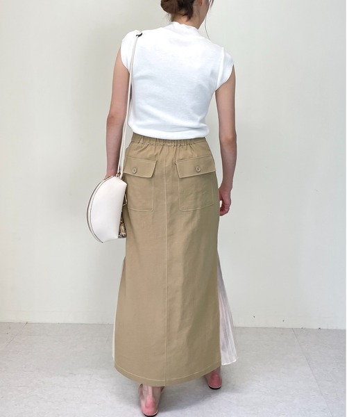 「TEVALT」 ロングスカート 38 キャメル レディース_画像7