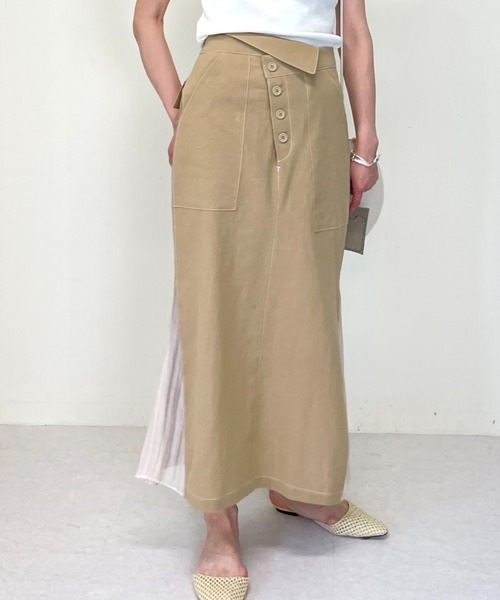 「TEVALT」 ロングスカート 38 キャメル レディース_画像9
