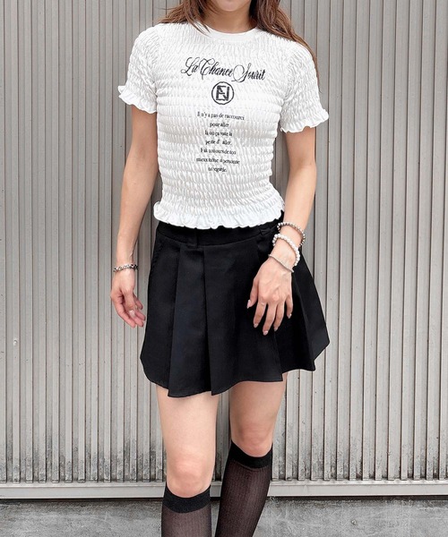 「ENVYM」 半袖Tシャツ FREE ホワイト レディース_画像2