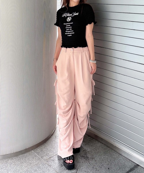 「ENVYM」 半袖Tシャツ FREE ホワイト レディース_画像6