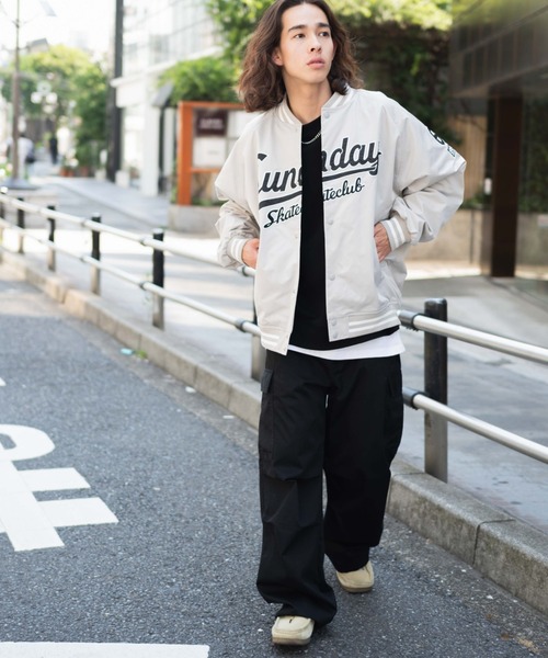 WEGO（ウィゴー） 「sunday sk ate club」スタジャン LARGE ブラック